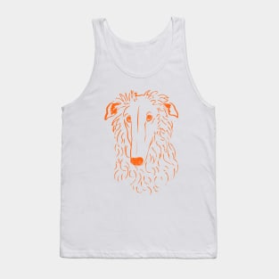 Borzoi (White and Orange) Tank Top